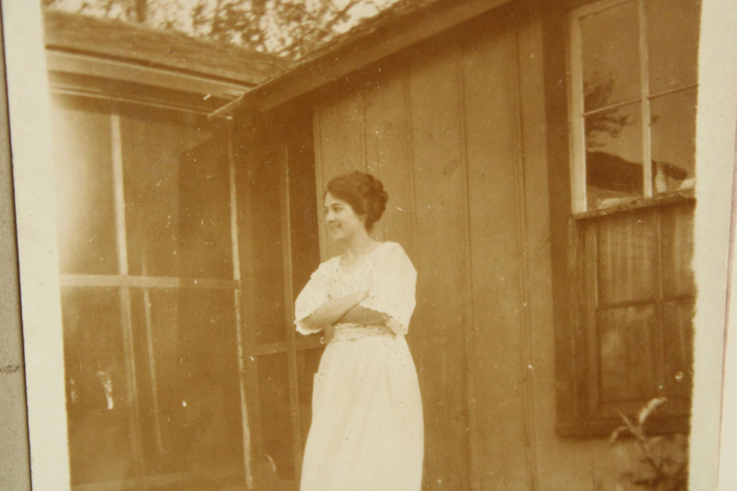 Vintage 1910s Photograph of a Smiling Woman