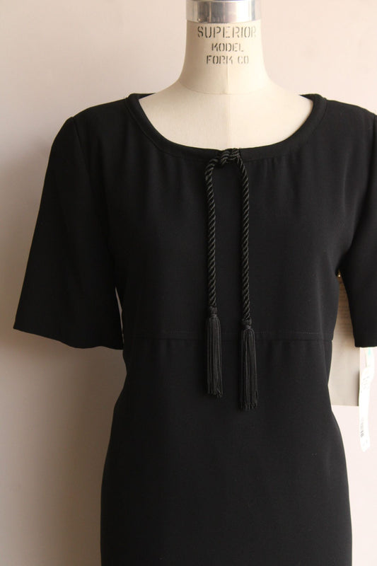 Vintage 1990s New with Tags Rena Rowan for Saville Black Dress