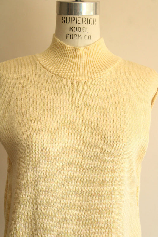 Vintage 1990s NWT Mondala Yellow Knit Sweater