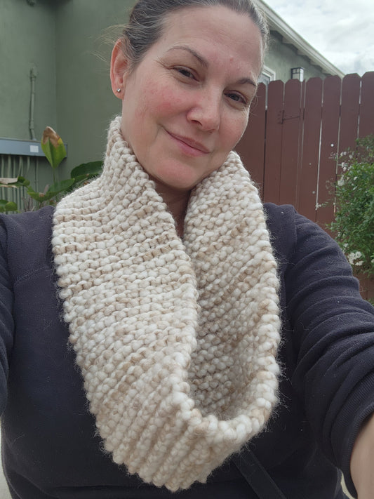Reserved for Tina, Hand Knit Infinity Scarf