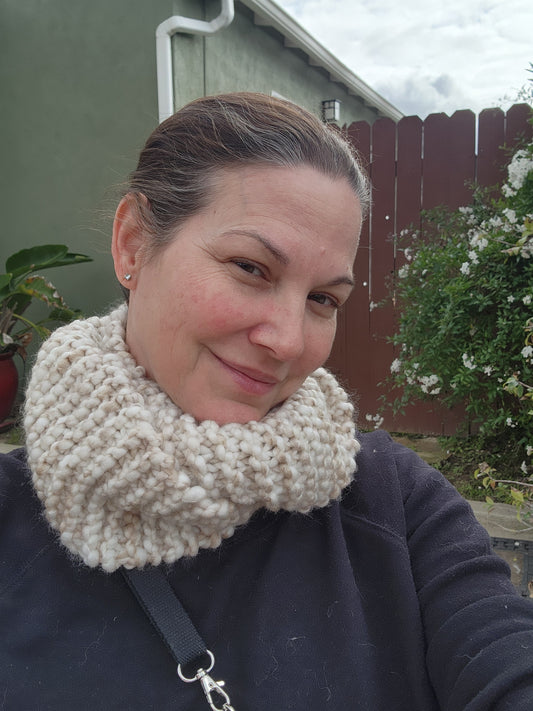 Reserved for Tina, Hand Knit Infinity Scarf