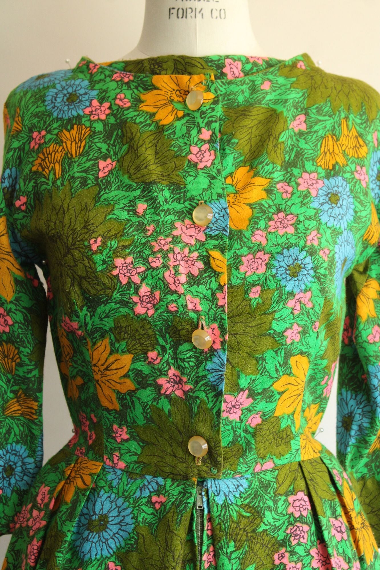 Vintage 1960s Rosa Ray Floral Print Romper Jumpsuit