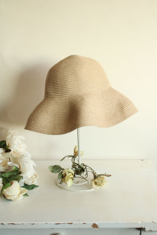 Betmar Womens  Sun Hat, Straw-Like, Beige Woven