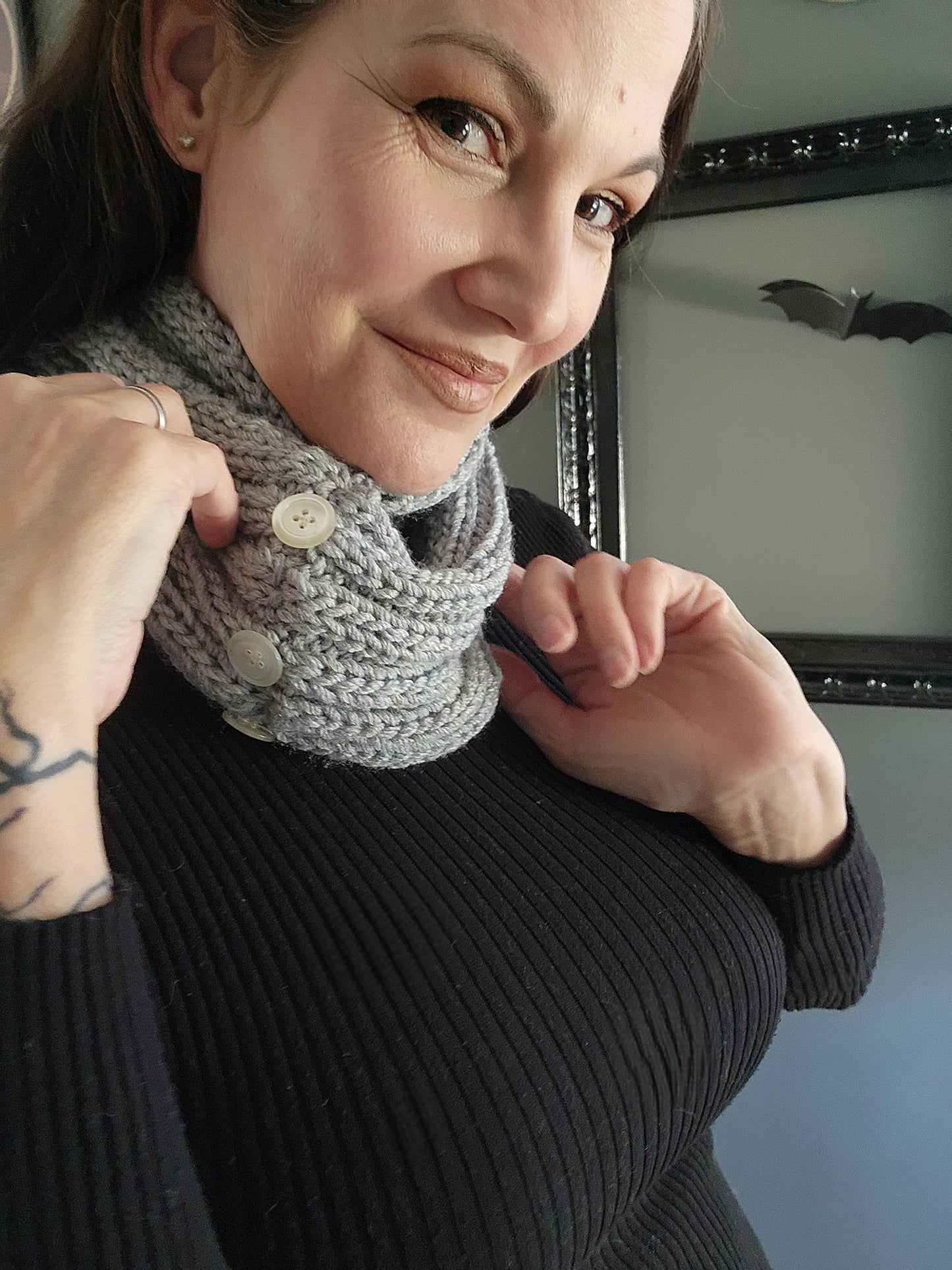 The "Frost" Hand Knit Infinity Scarf