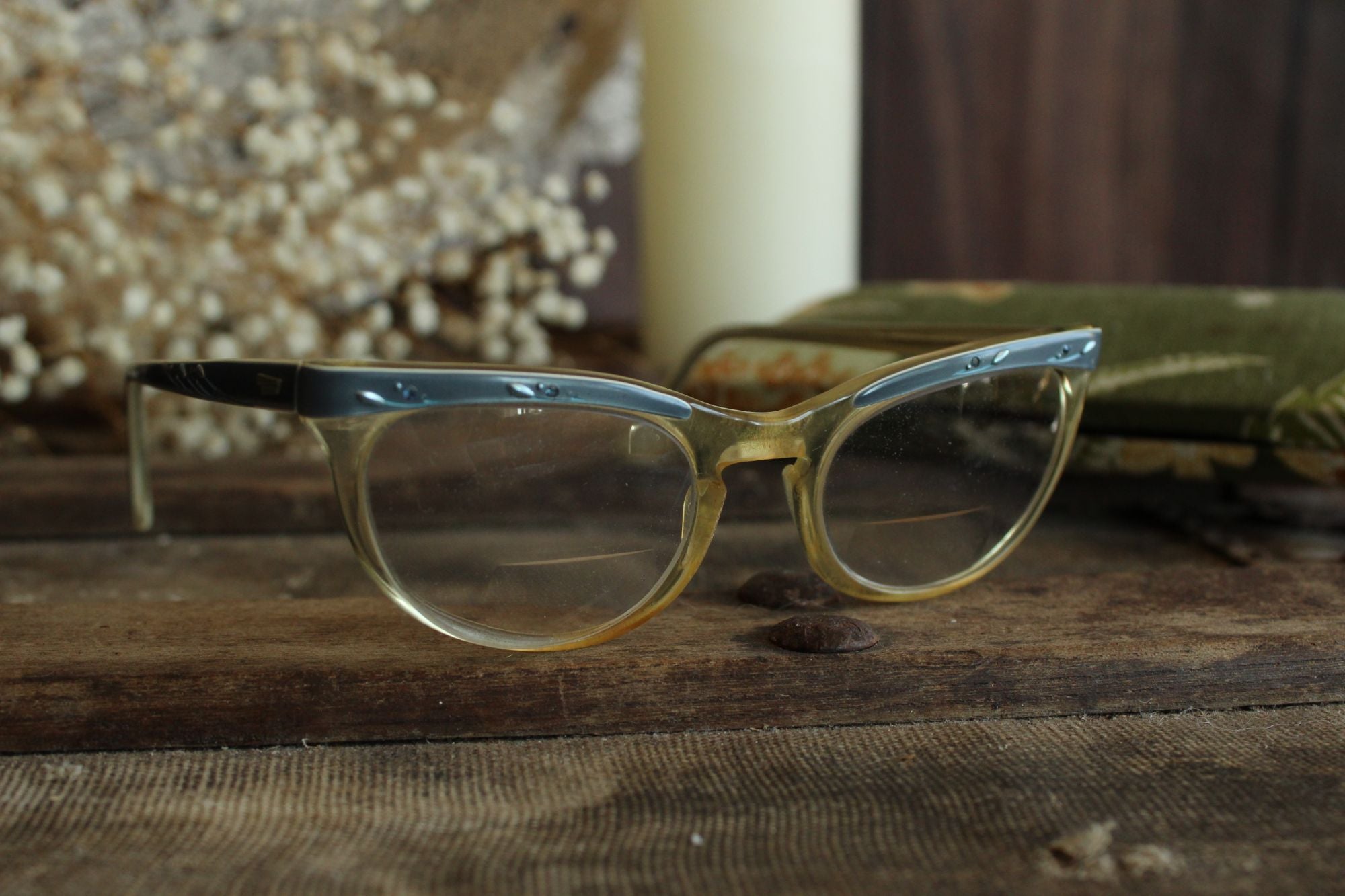 Vintage 1950s Cat Eye Glasses With Case – Toadstool Farm Vintage