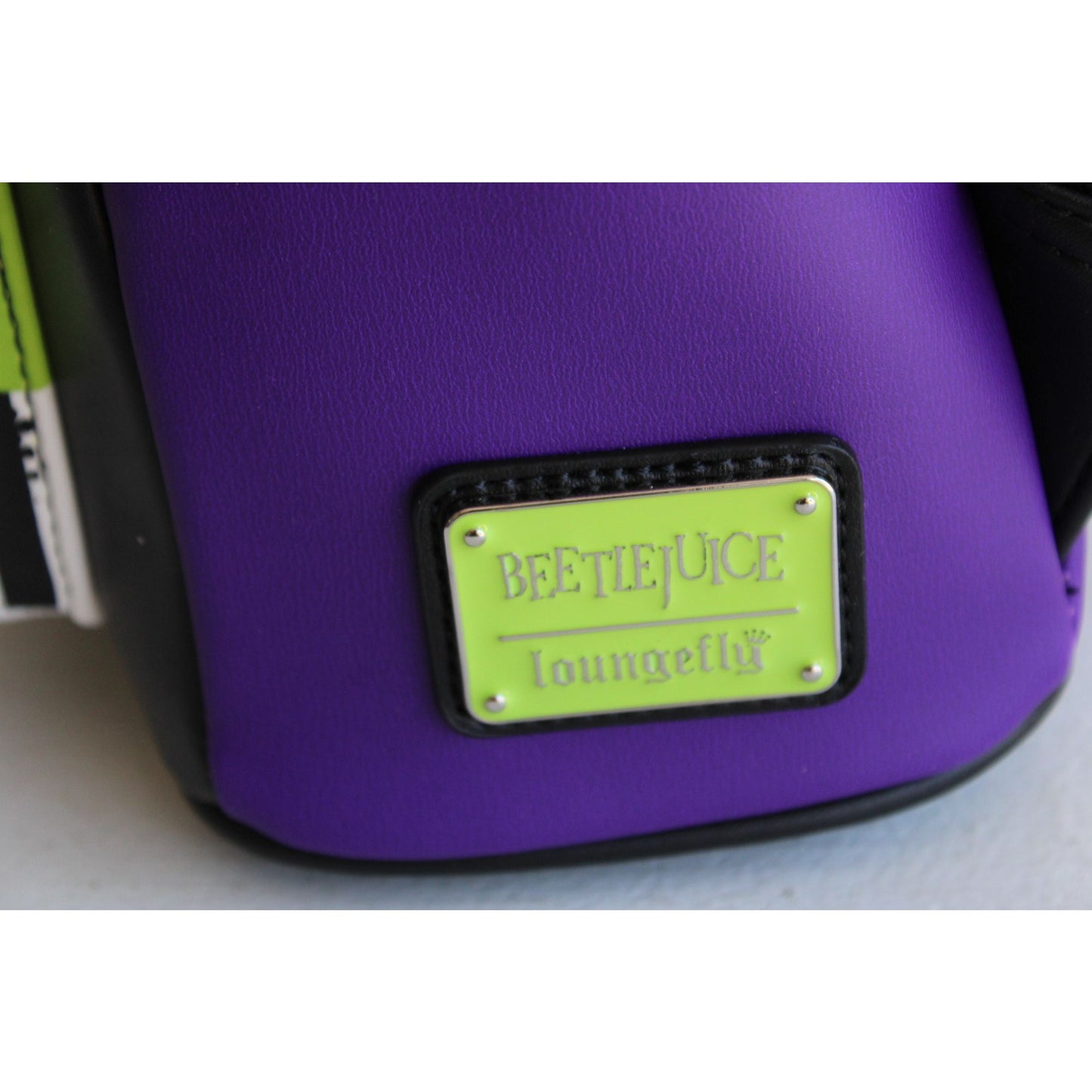 Loungefly Beetlejuice Backpack, New With Tags, Green and Purple, Pockets