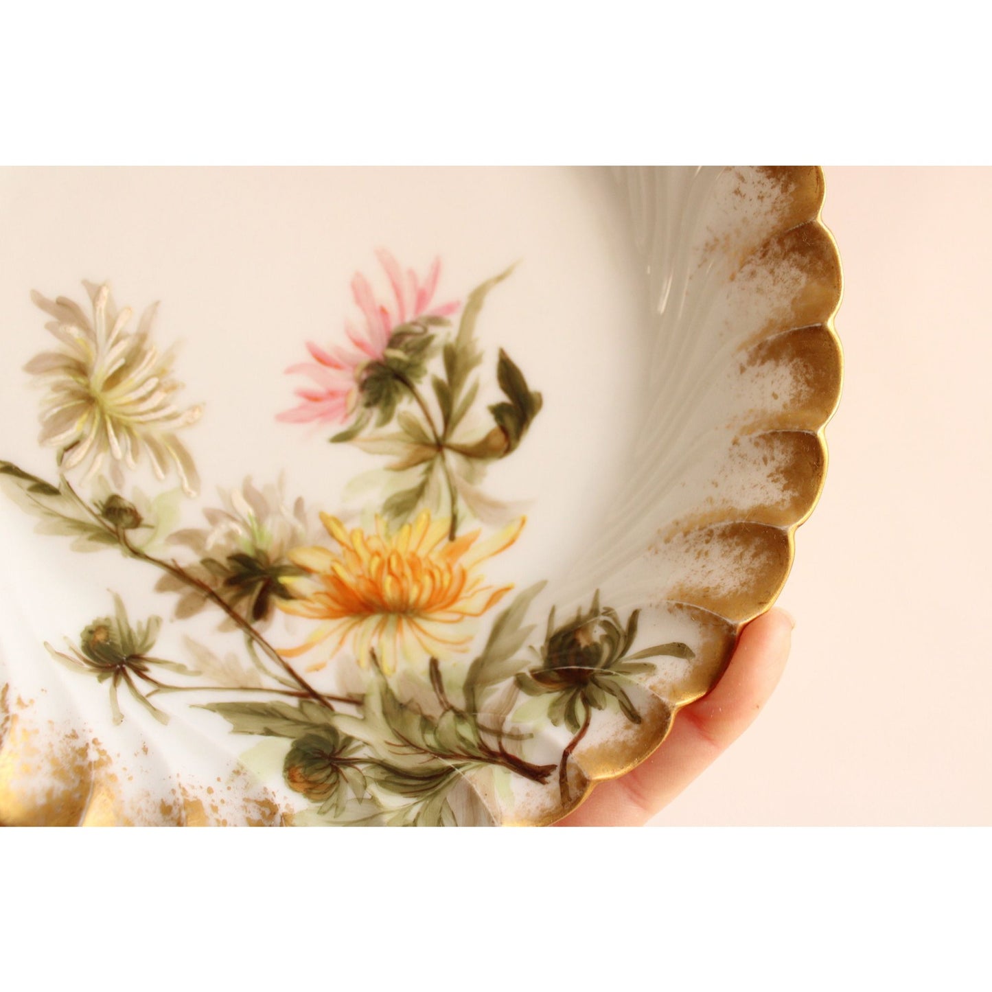 Antique 1887 Haviland Limoges H&Co Depose Floral Pattern Bowl