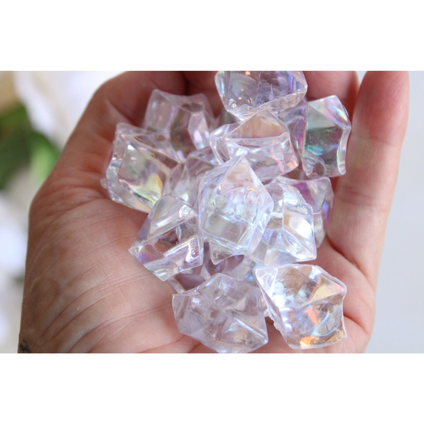 Clear Plastic Ice Cubes