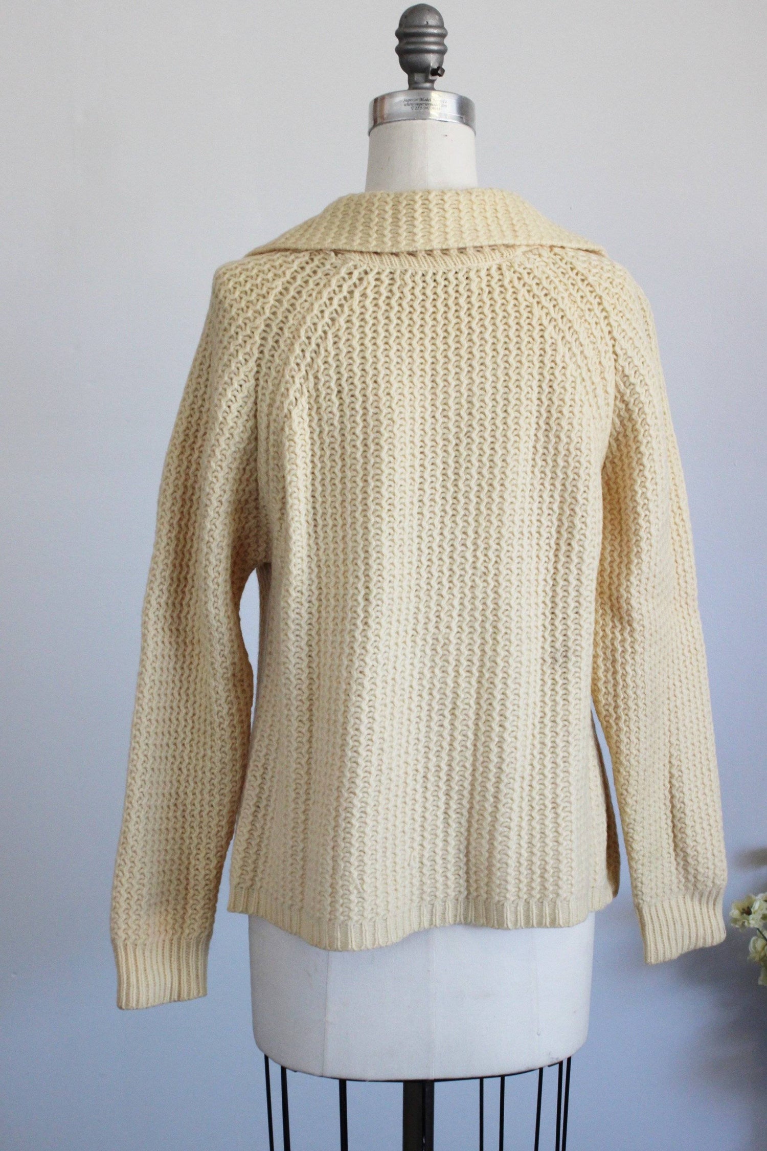 Vintage 1960s Yellow Cardigan Sweater with Pockets by Lerner Shops