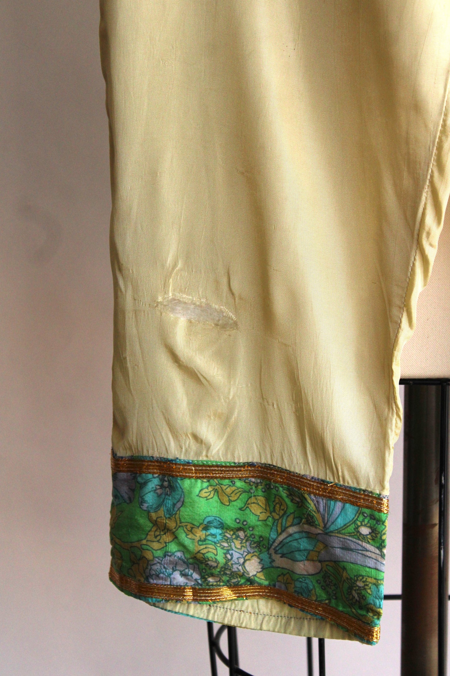 Vintage 1950s 1960s Hollywood Costume Pants Yellow Asian Wide Legged
