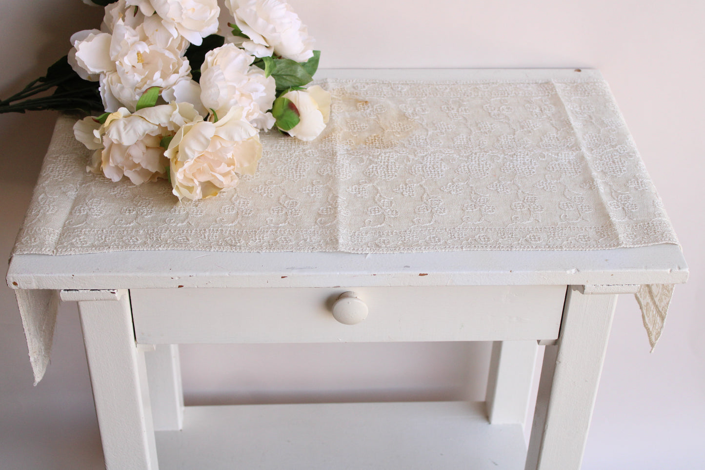 Vintage Woven and Embroidered Table Runner