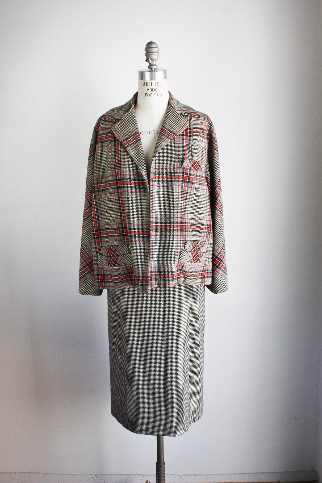 Vintage 1950s 1960s Wool Tweed Suit