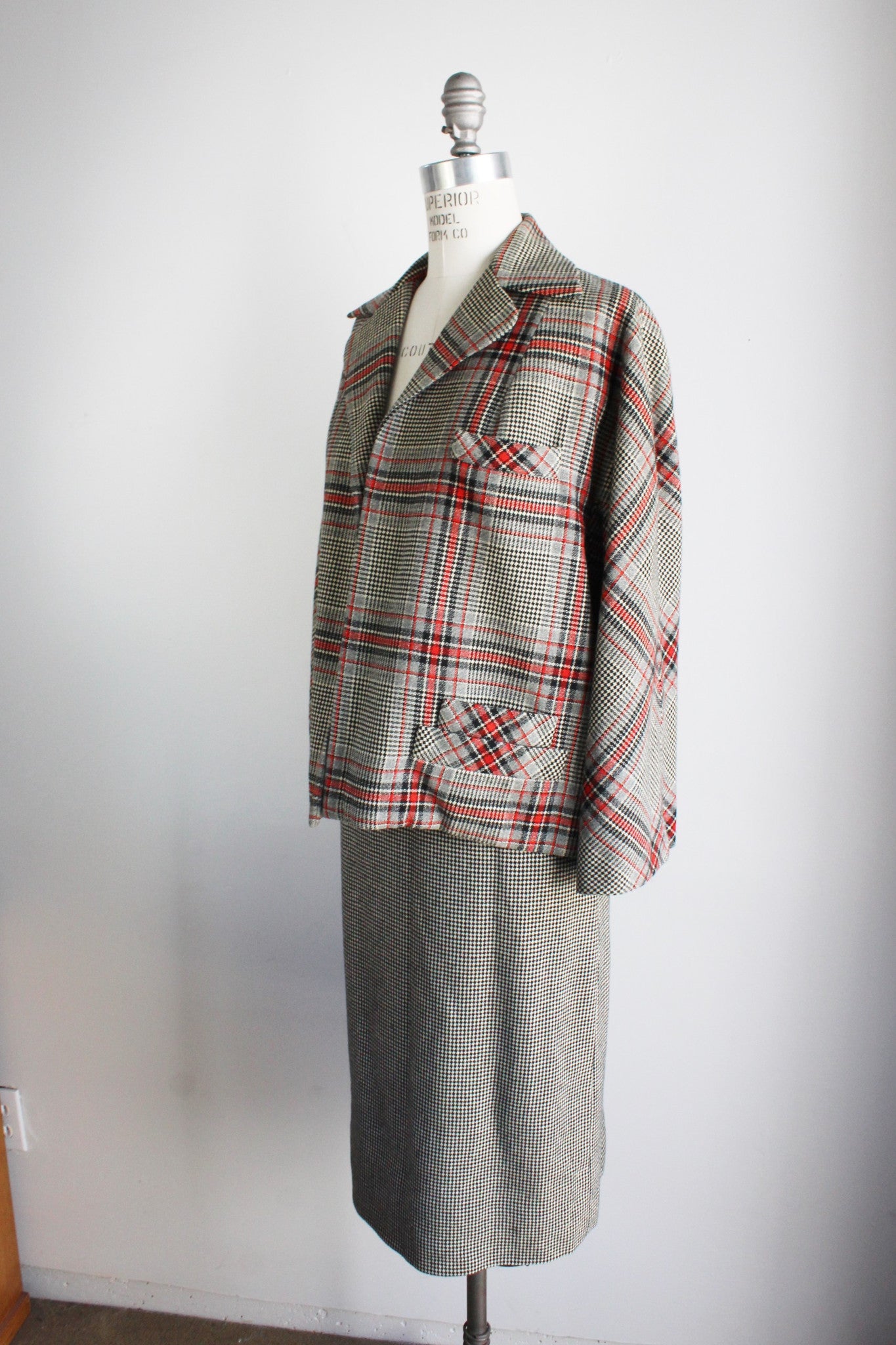 Vintage 1950s 1960s Wool Tweed Suit