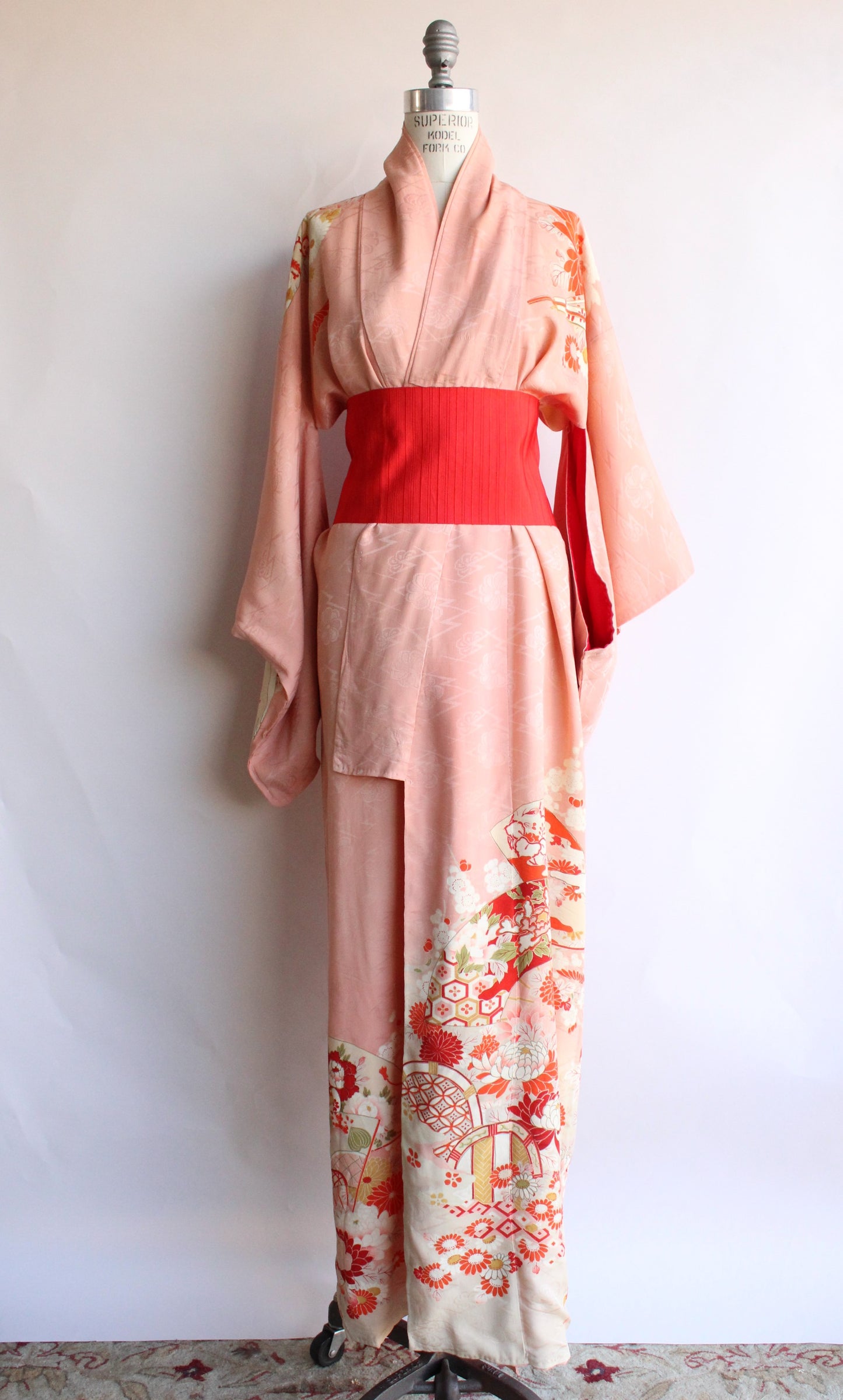 Vintage Silk Kimono with Obi