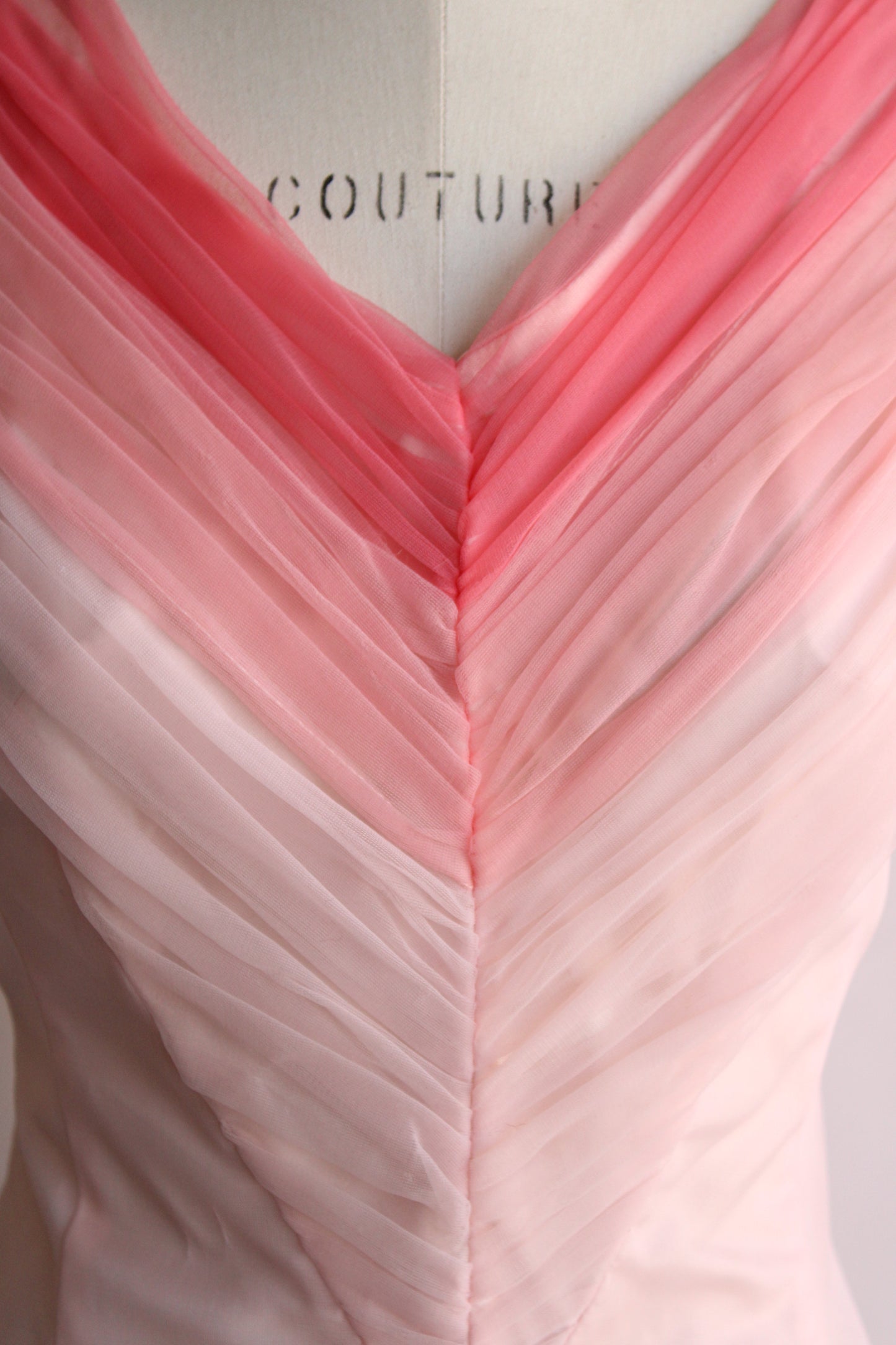 Vintage 1950s Emma Domb Pink Formal Gown