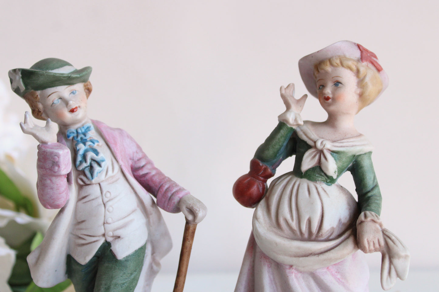 Vintage Bisque Mid Century Capodimonte Figurines