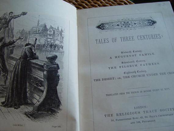 Antique 1880s Book, "Tales of Three Centuries" By Madme Guizot De Witt-Mint Chips Vintage Home Goods-1880s,Antique Book,Illustrated Book,Lodon,Madme Guizot De Witt,Old Book,Rare Book,Tales of Three Centuries,Victorian,Vintage,Vintage Book