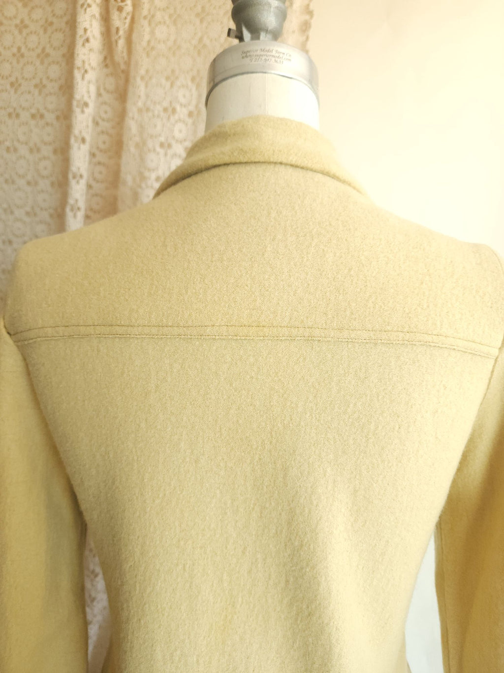 Vintage 1960s Fred Rothschild Yellow Wool Coat Dress
