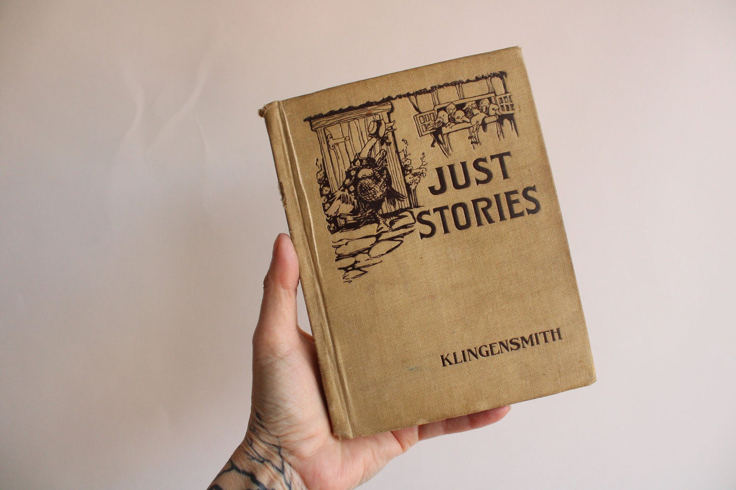 Vintage 1910s Book, "Just Stories" by Annie Klingensmith, Illustrated Antique Children's Book, 1916