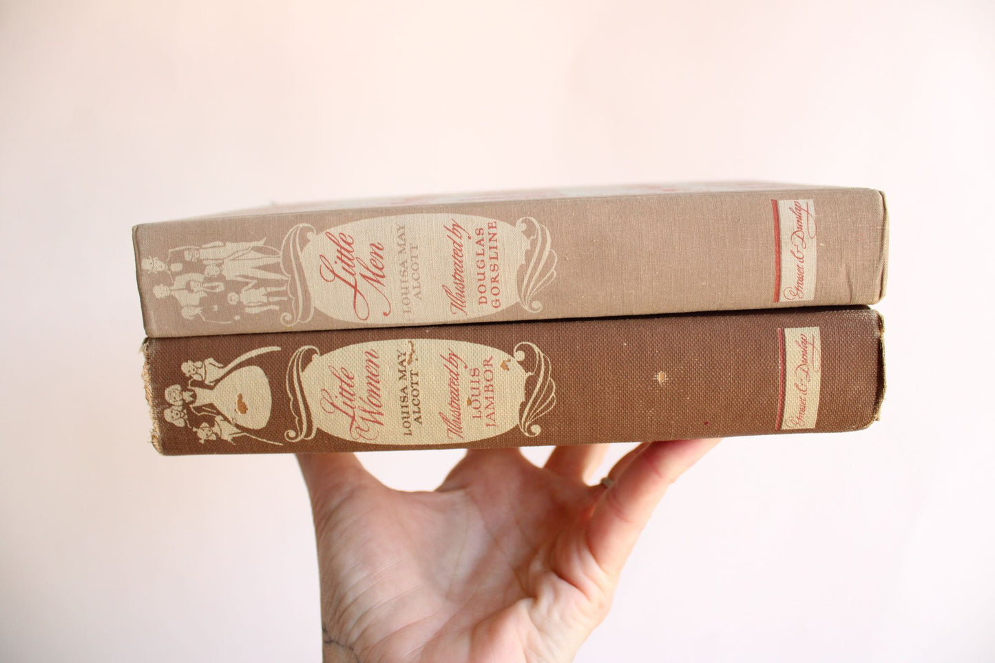Vintage 1940s Book, "Little Women" & "Little Men" by Louisa May Alcott