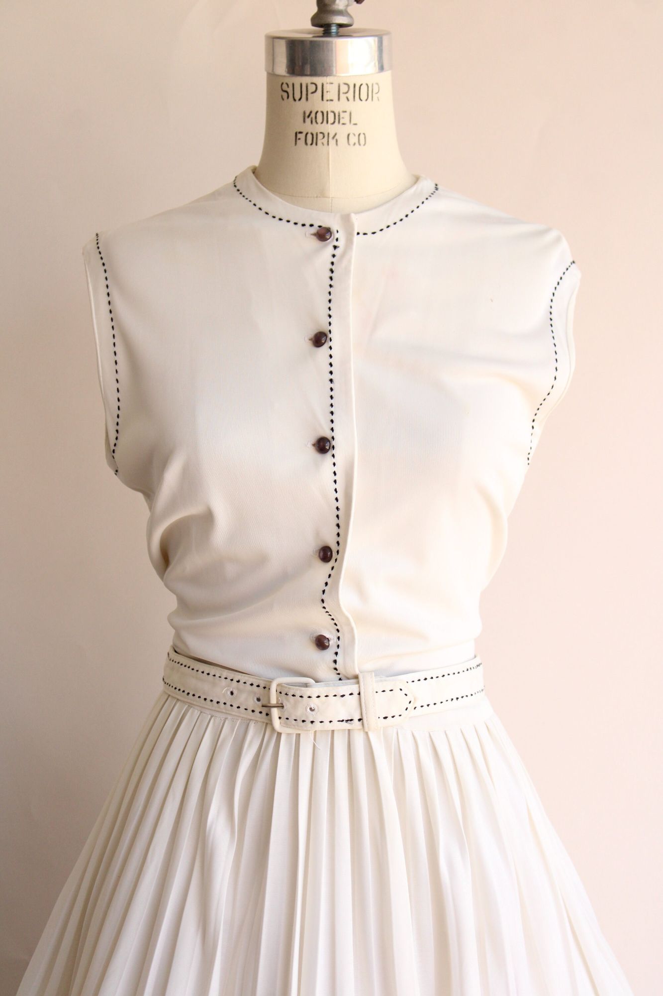 Vintage 1960s Dress with Belt, Volup Koret of California