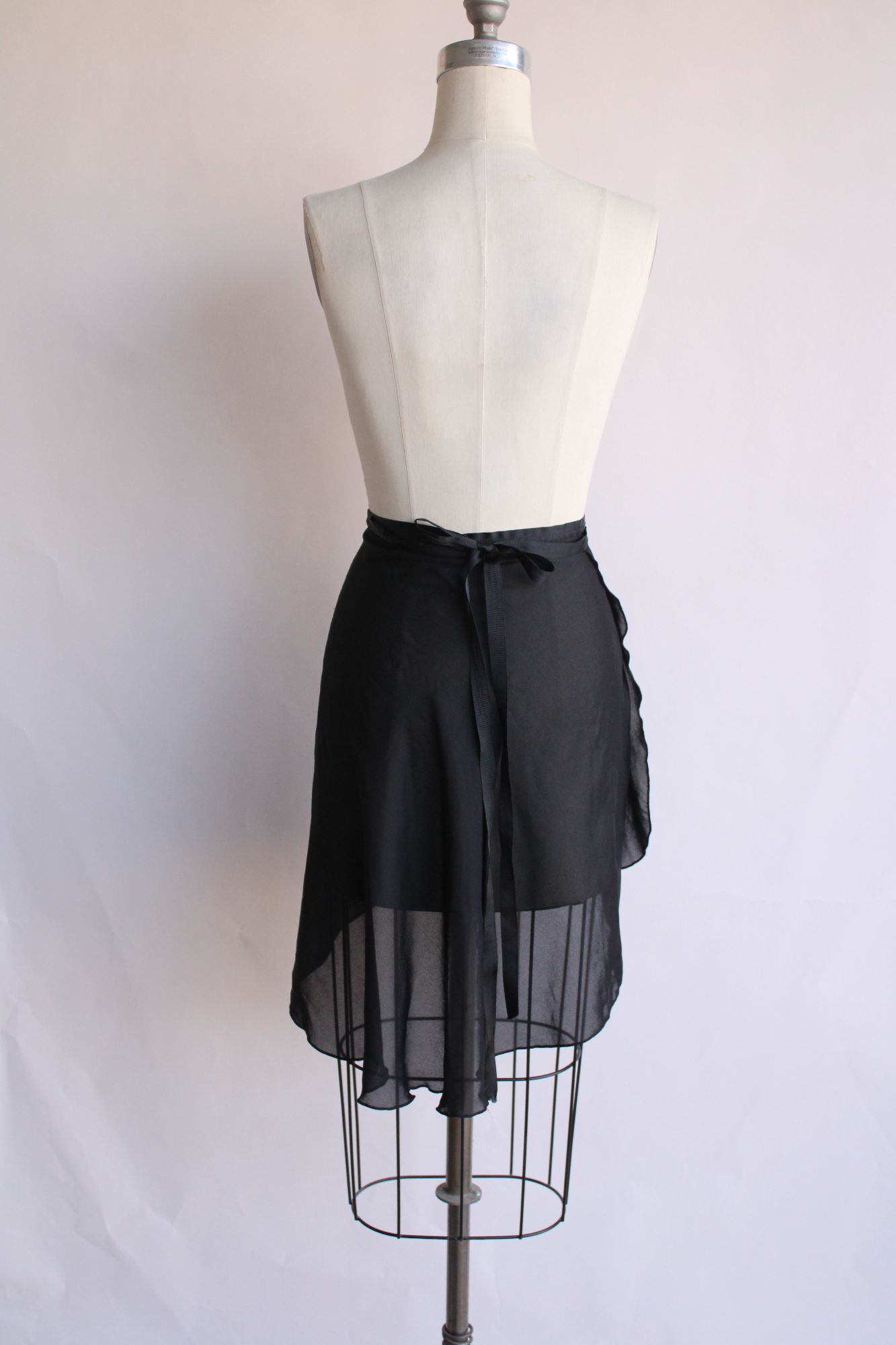 Capezio Womens Dance Wrap Skirt, Black Chiffon, Size M/L
