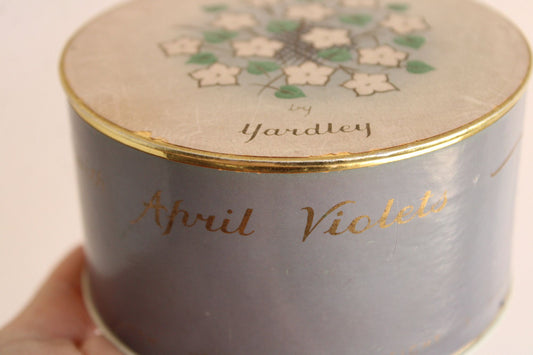 Vintage Yardley April Violets Perfumed Dusting Body Powder, New Unopened, 5 Oz.