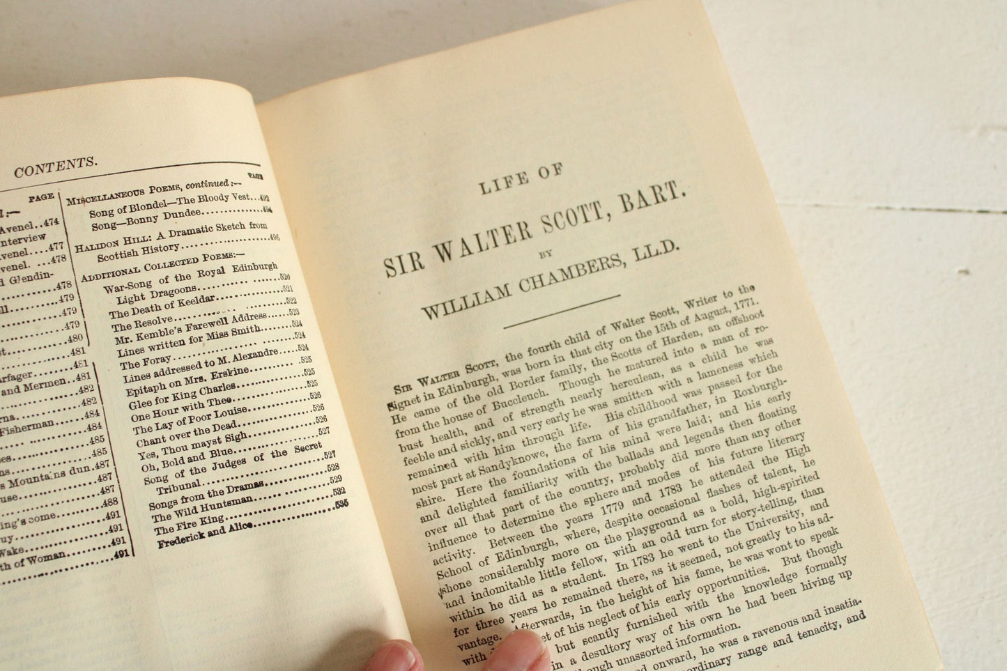 Vintage Early 1900s Book, "The Poetical Works of Sir Walter Scott", William Chambers