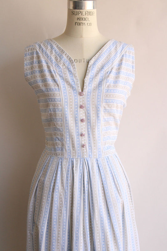 Vintage 1950s 1960s Volup Cotton Shirtwaist Dress