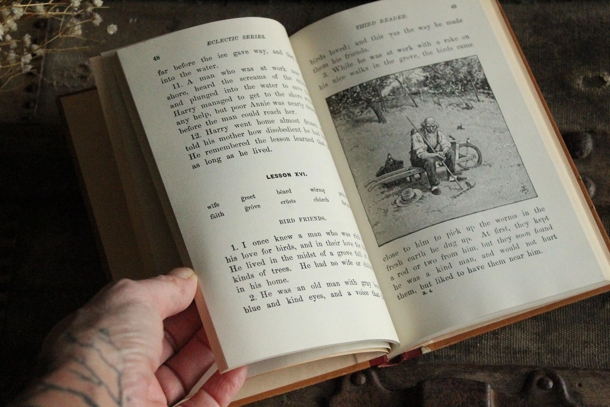 Vintage 1920s Book, "McGuffey's Third Eclectic Reader", Revised Edition