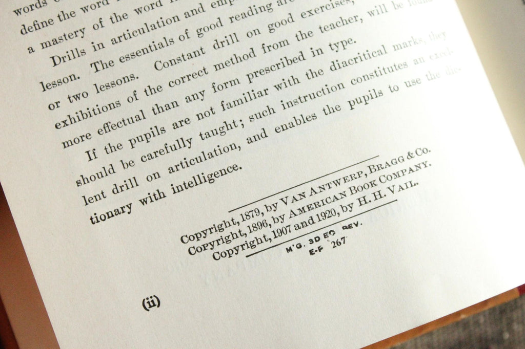 Vintage 1920s Book, "McGuffey's Third Eclectic Reader", Revised Edition