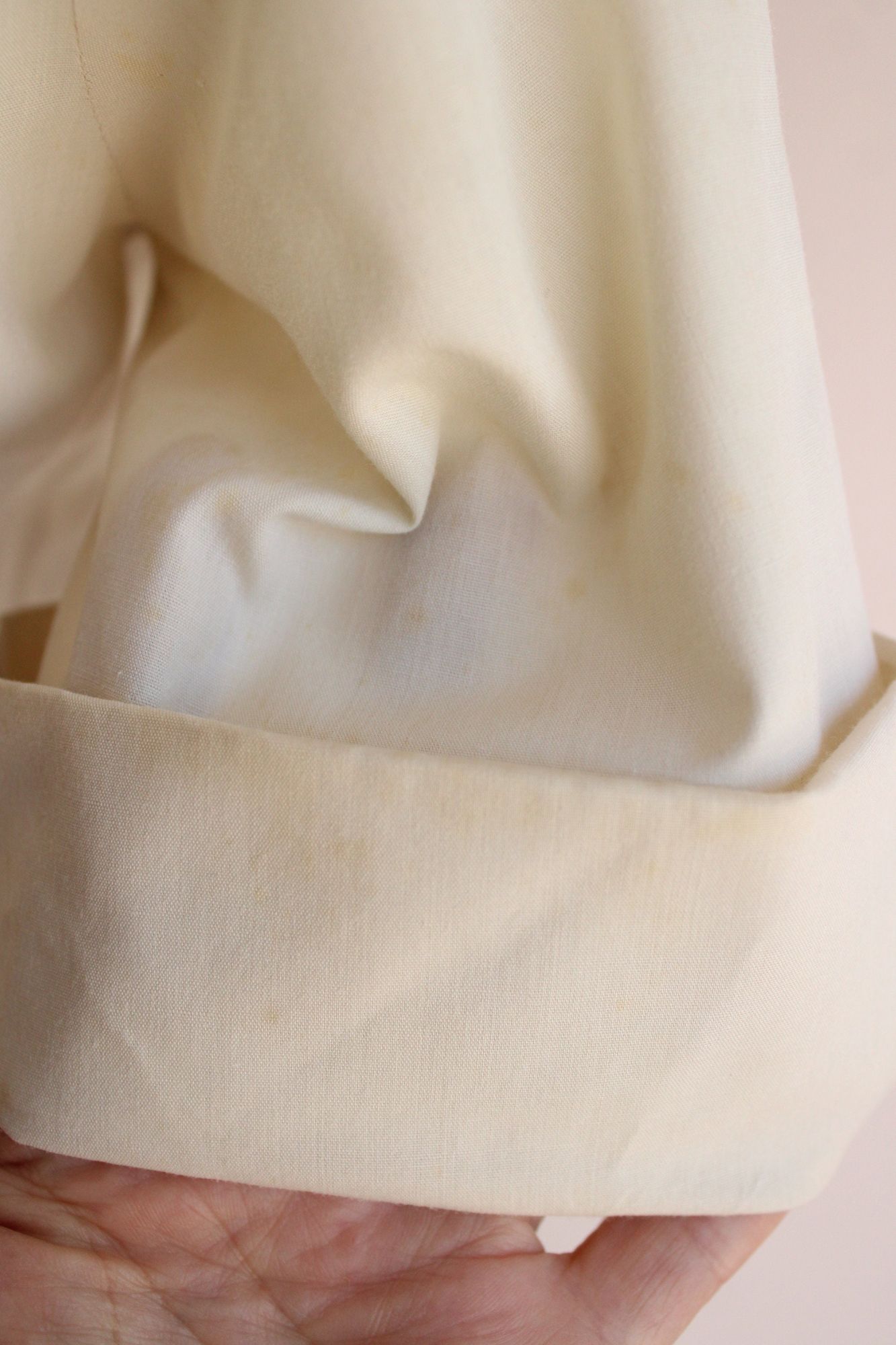 Vintage 1950s Westbury Fashions Cream Cotton Shirtwaist Dress