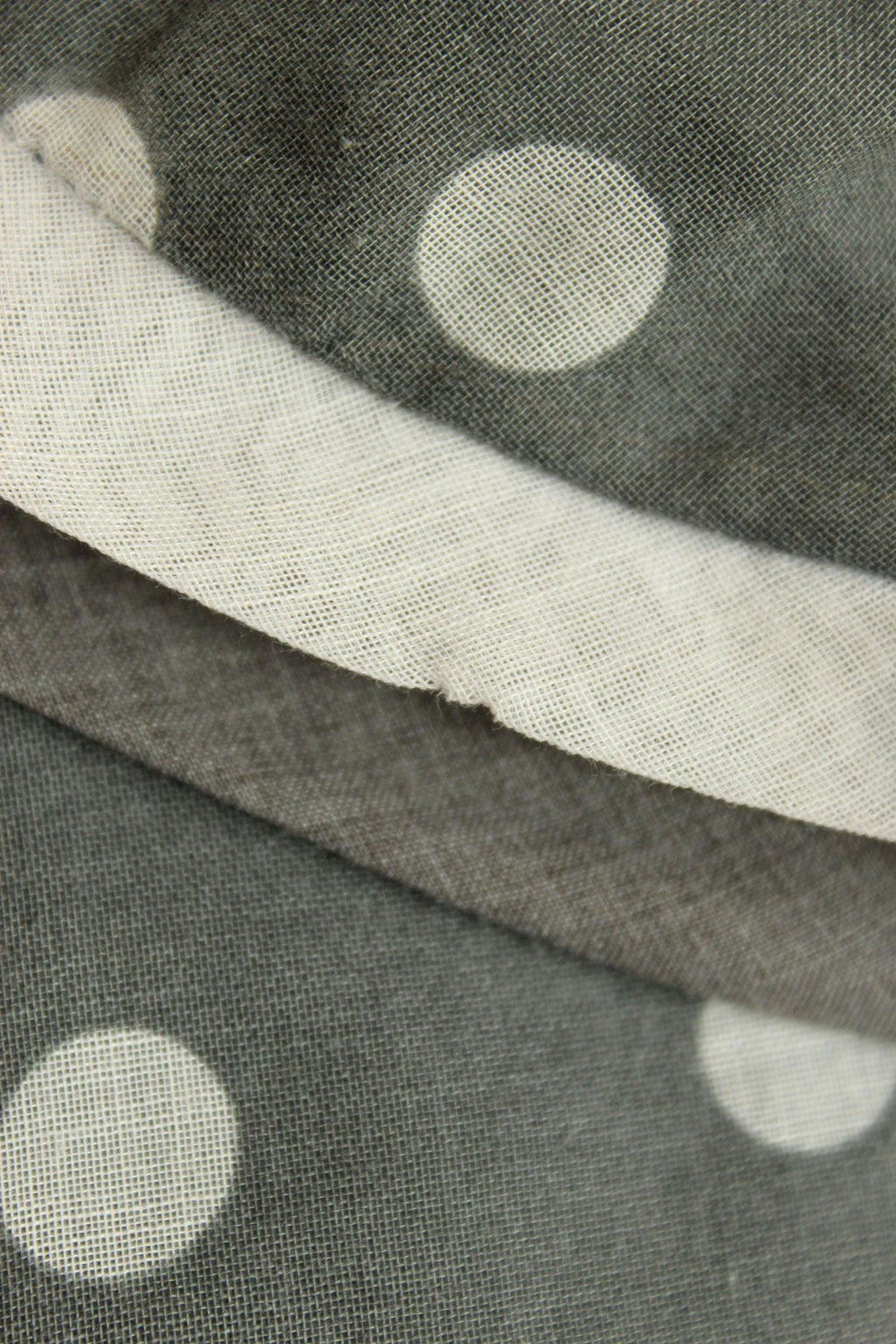 Vintage 1960s Dress, Volup Gray and White Polkadot with Bertha Collar, Mod Style
