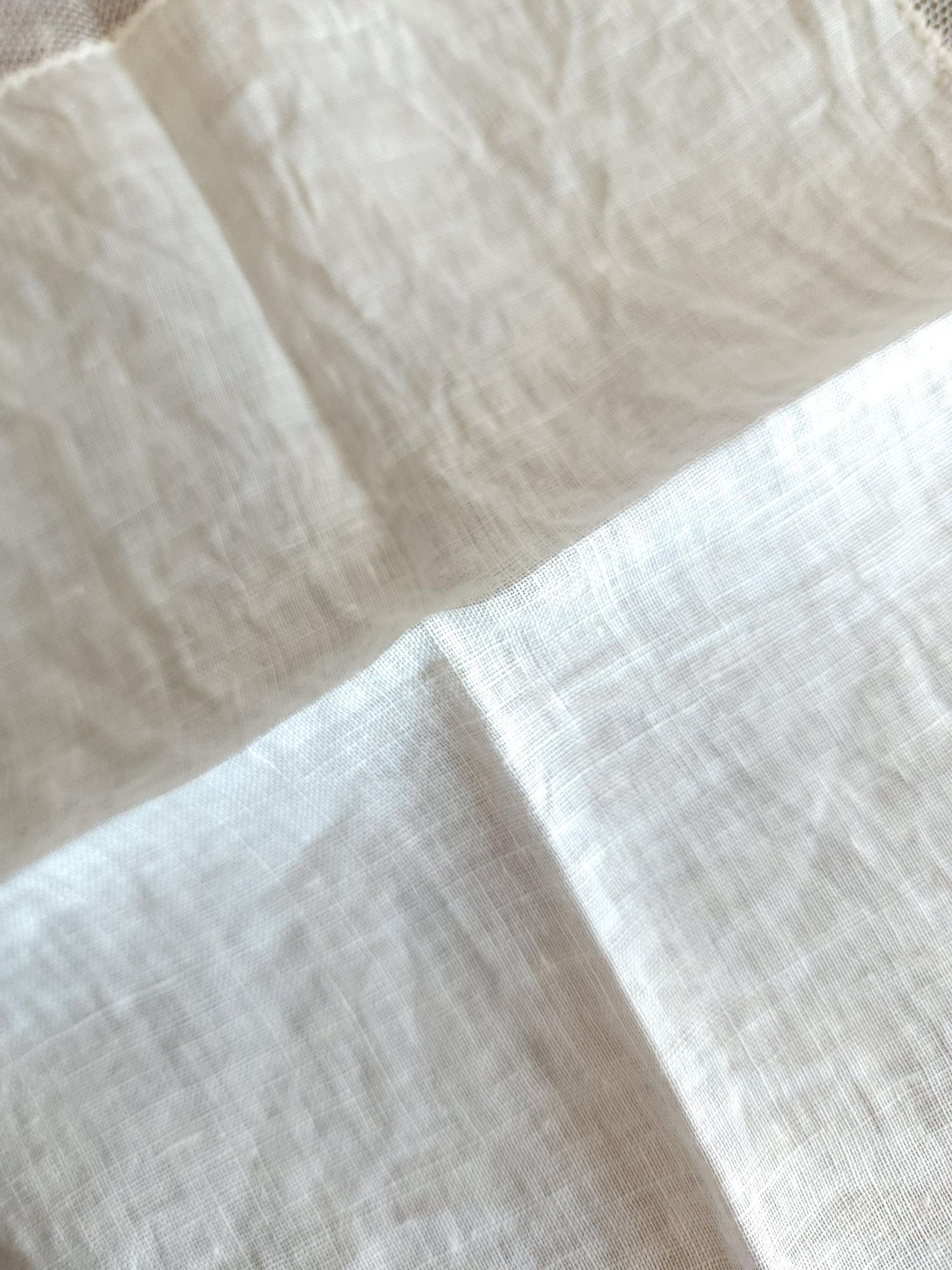 Vintage 1900s Edwardian White Linen Lawn Handkerchief