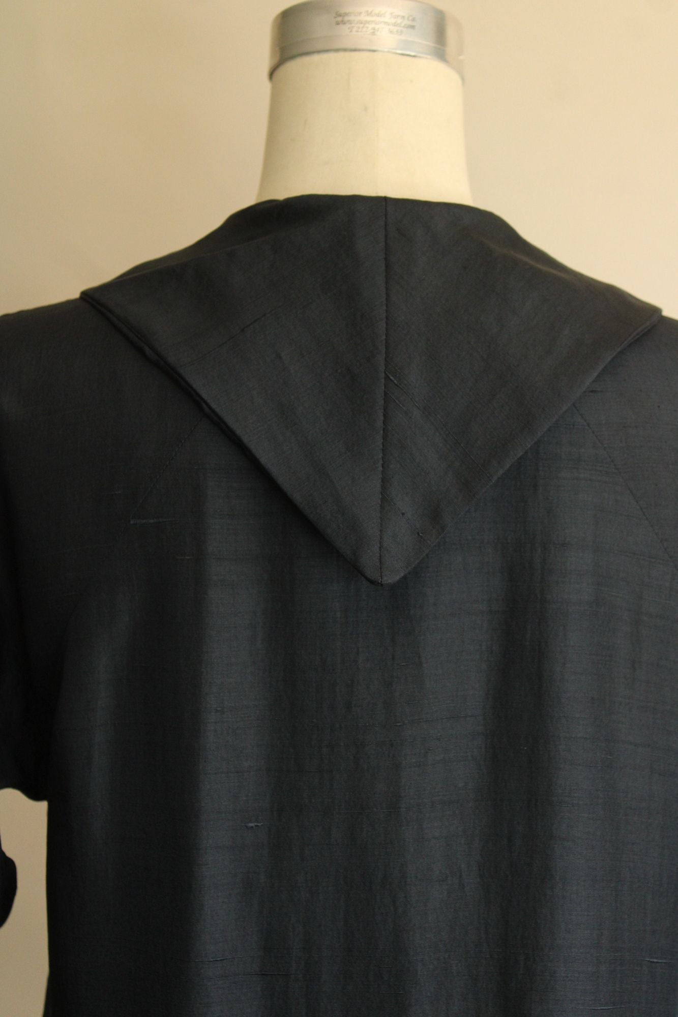 Vintage 1960s Cates Blue Black Silk Jacket