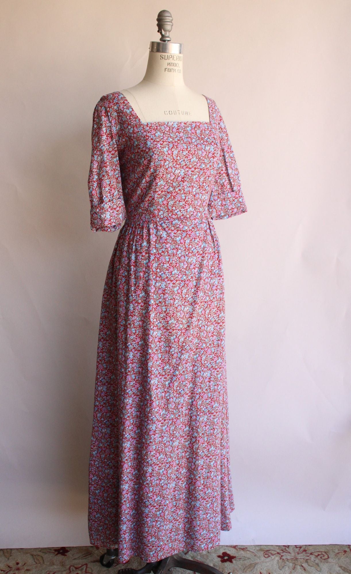 Vintage 1970s 1980s Victorian Day Dress Costume