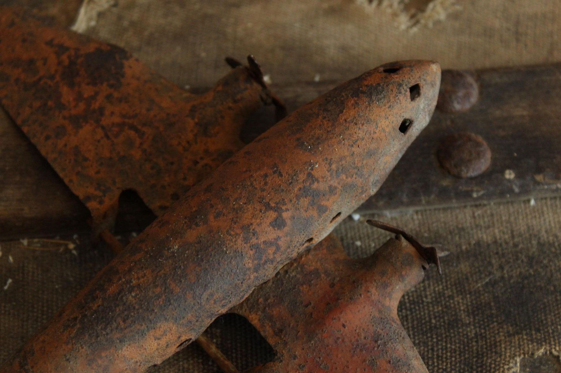 Vintage 1930s Wyandotte Pressed Steel Rusty Toy Airplane