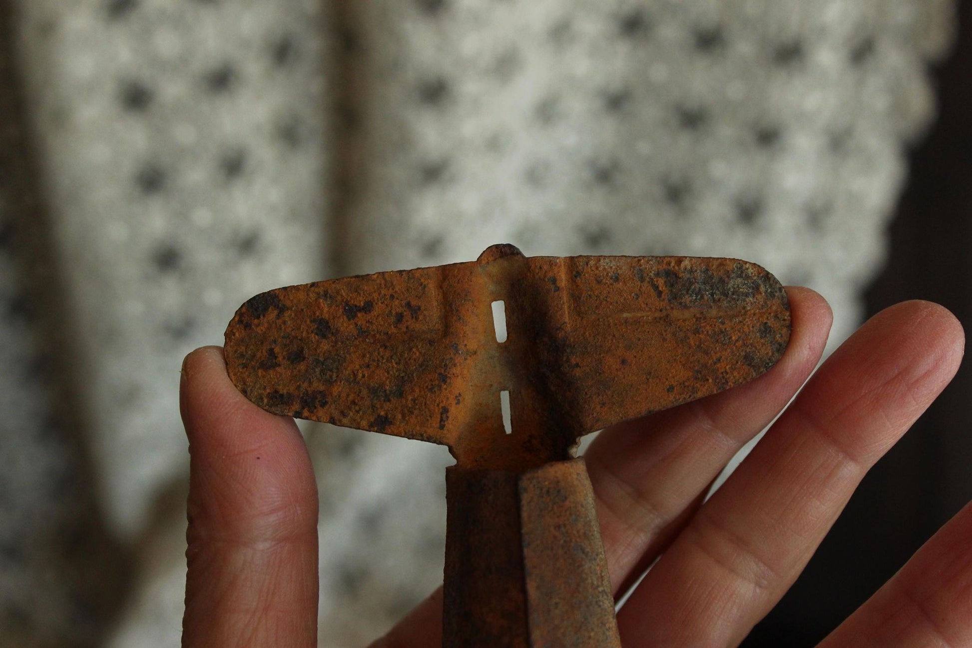 Vintage 1930s Wyandotte Pressed Steel Rusty Toy Airplane