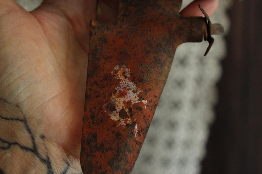 Vintage 1930s Wyandotte Pressed Steel Rusty Toy Airplane