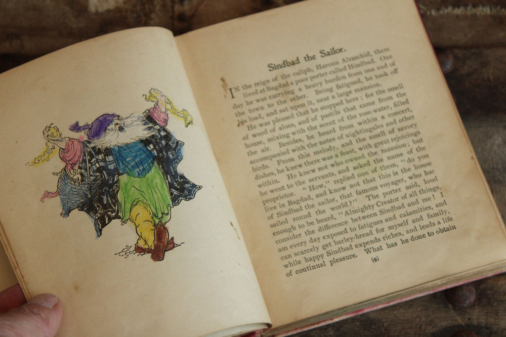 Vintage Antique 1890s Book, "Arabian Nights"  Henry Altemus, Illustrated