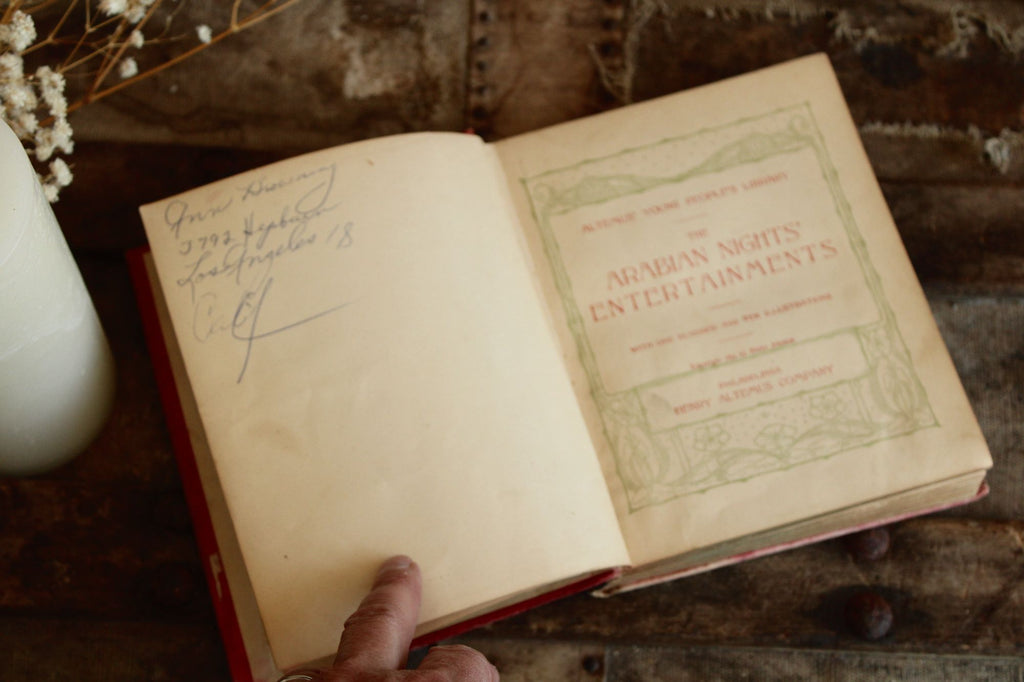 Vintage Antique 1890s Book, "Arabian Nights"  Henry Altemus, Illustrated