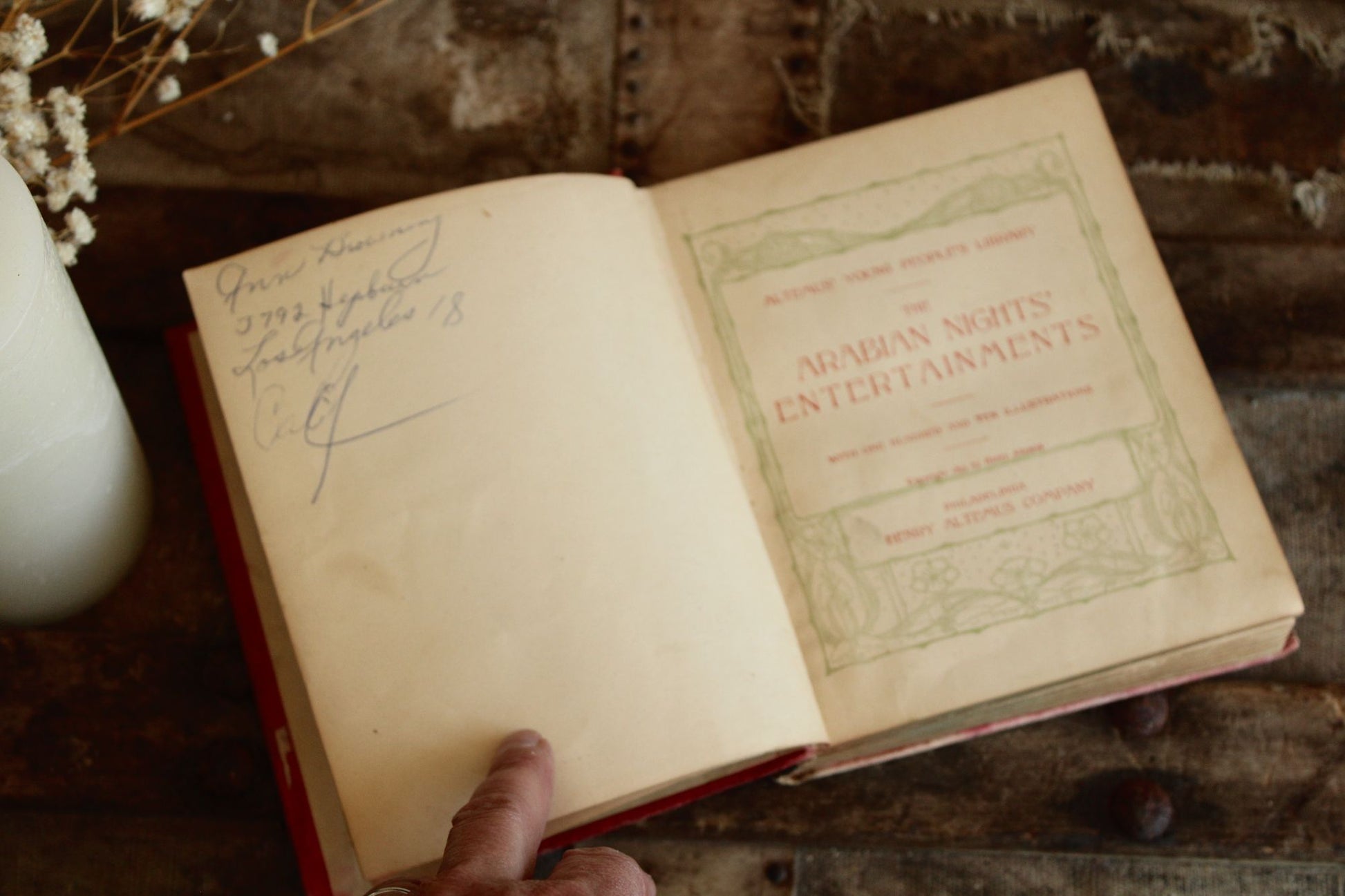 Vintage Antique 1890s Book, "Arabian Nights"  Henry Altemus, Illustrated