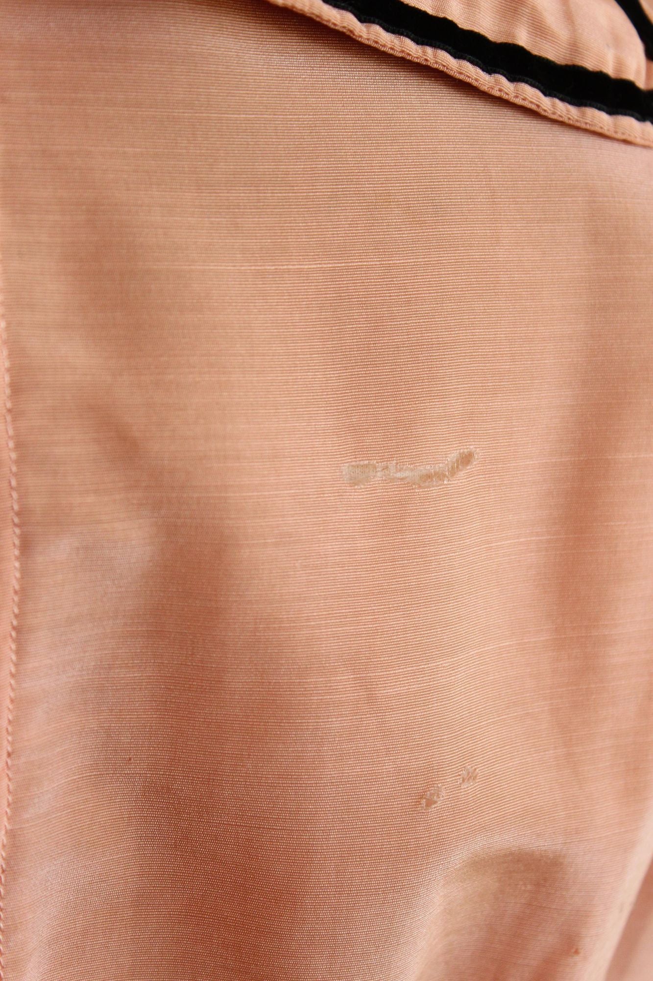 Vintage Antique 1900s Edwardian Jacket in Pink Silk with Black Trim