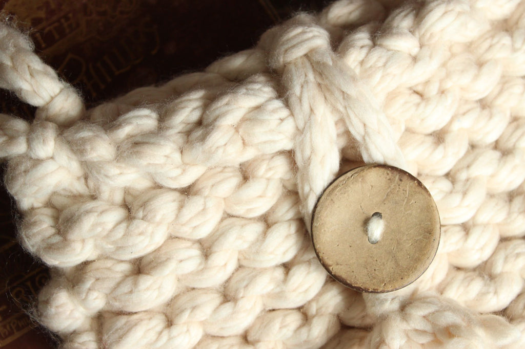 The Cottonwood Handknit Shoulder Bag in Ivory