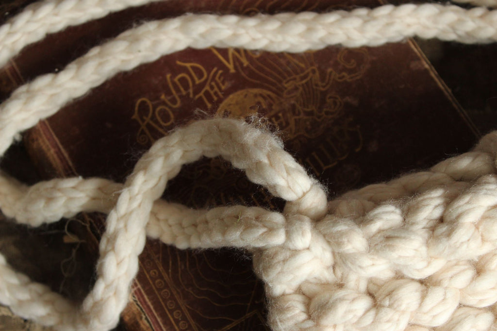 The Cottonwood Handknit Shoulder Bag in Ivory
