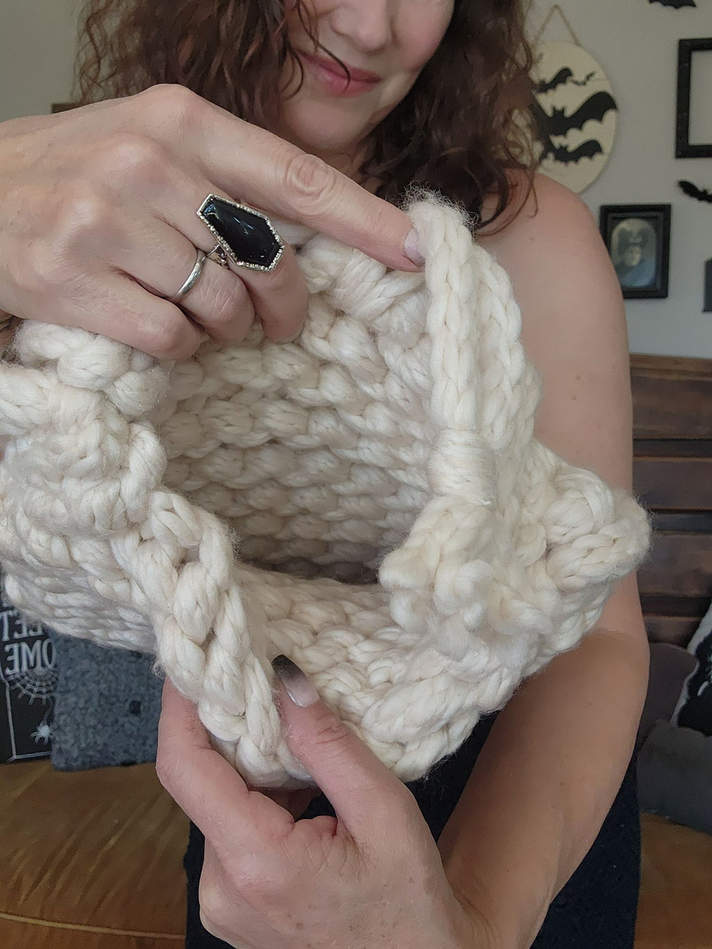 The Cottonwood Handknit Shoulder Bag in Ivory