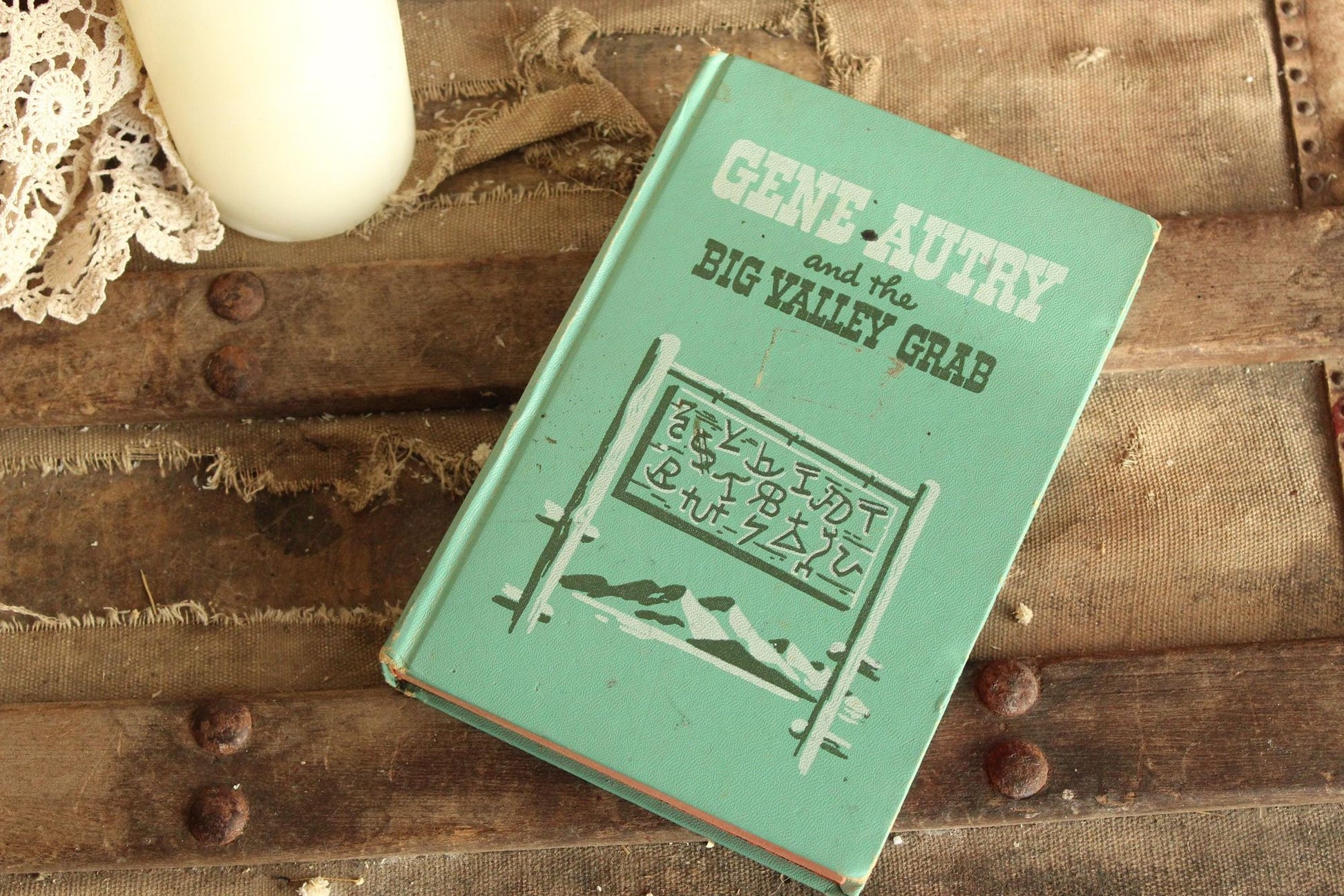 Vintage 1950s Book, "Gene Autry and the Big Valley Grab" by W.H. Hutchinson, Illustrated