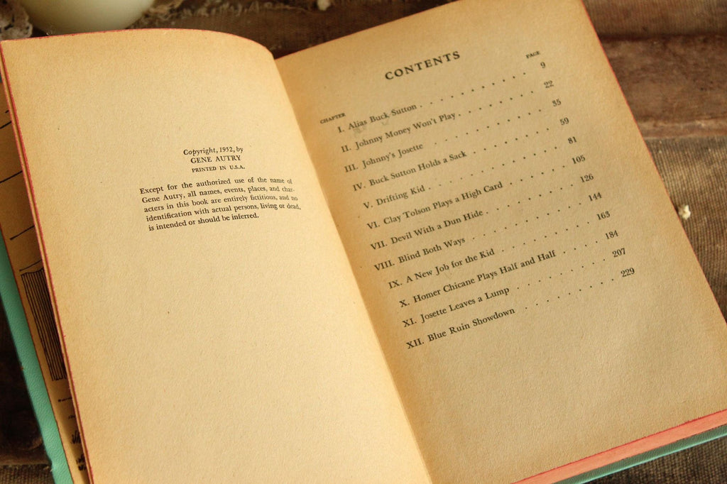 Vintage 1950s Book, "Gene Autry and the Big Valley Grab" by W.H. Hutchinson, Illustrated