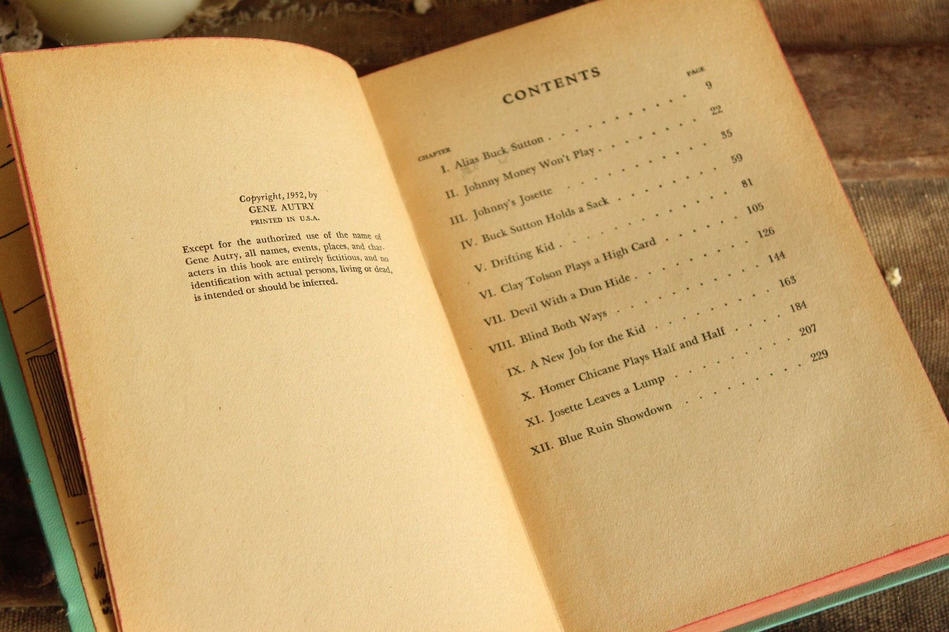 Vintage 1950s Book, "Gene Autry and the Big Valley Grab" by W.H. Hutchinson, Illustrated