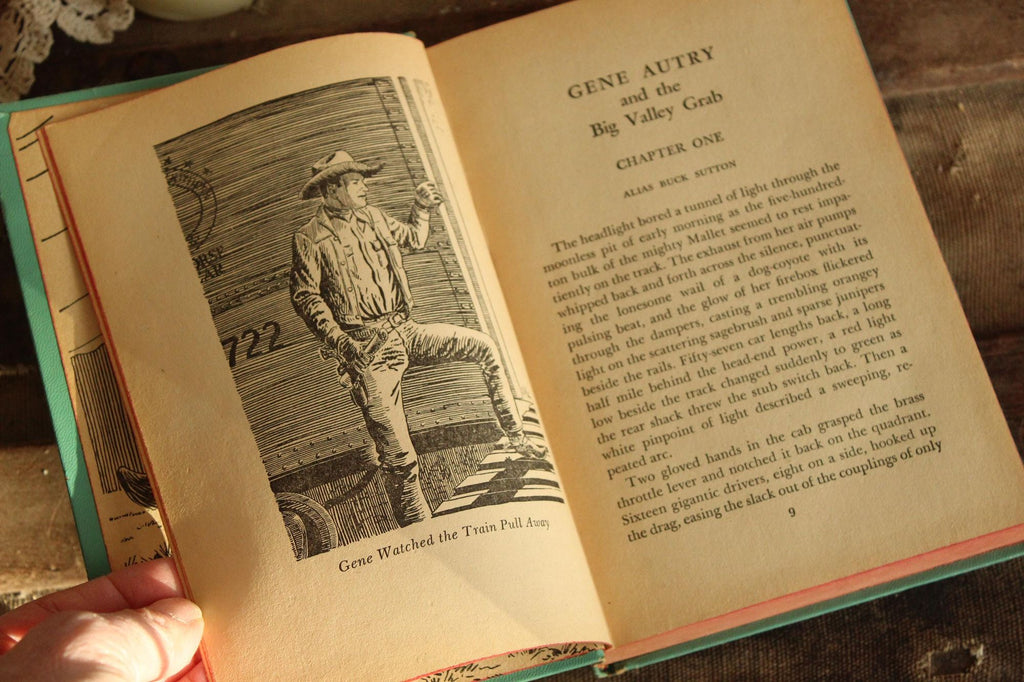 Vintage 1950s Book, "Gene Autry and the Big Valley Grab" by W.H. Hutchinson, Illustrated